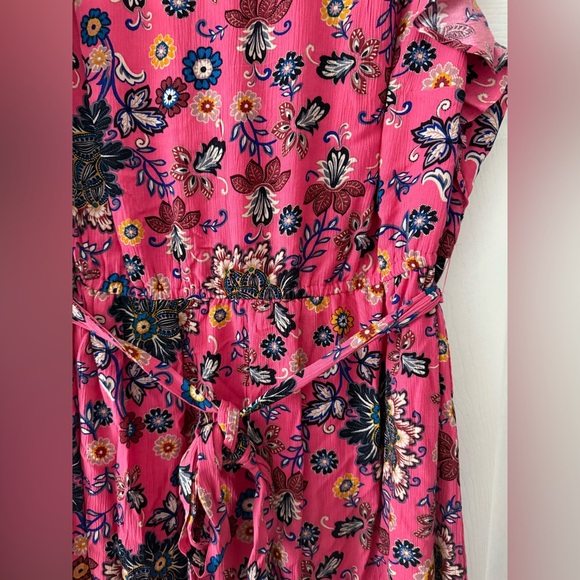 LOFT Plus Size 20 Floral Pink Dress 💕 NEW WITH TAGS - Picture 2 of 12